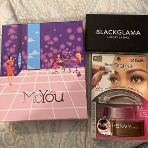 MoYou Nail Art Set with Blackglama Lashes and KISS Brow Stamp